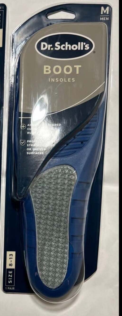 Dr. Scholl's Boot Insoles for Men Size 8-13